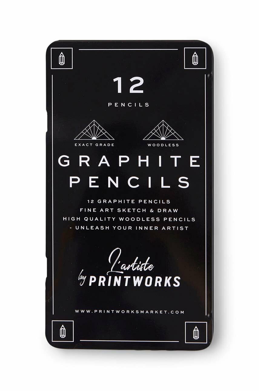 Printworks  Sada tužek v pouzdře  Graphite 12-pack