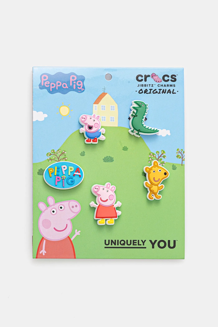 Připínačky na dětské boty Crocs Peppa Pig Character 5Pck 5-pack více barev, 10015107