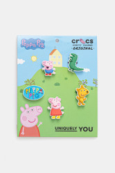 Připínačky na dětské boty Crocs Peppa Pig Character 5Pck 5-pack více barev, 10015107