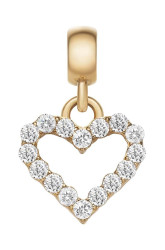 Přívěsek z krystalů Daniel Wellington Charm Heart White Crystal