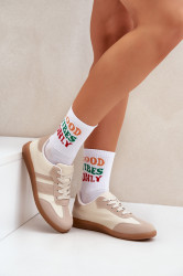 PS1 Nízké Dámské Tenisky Z Eko Kůže Béžové Nonalorin