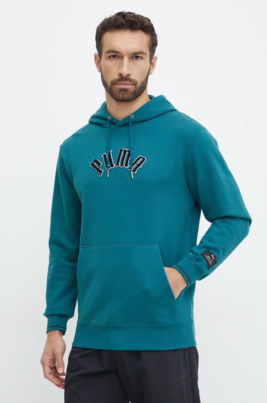 Puma  Bavlněná mikina  Classics Play Paris Hoodie