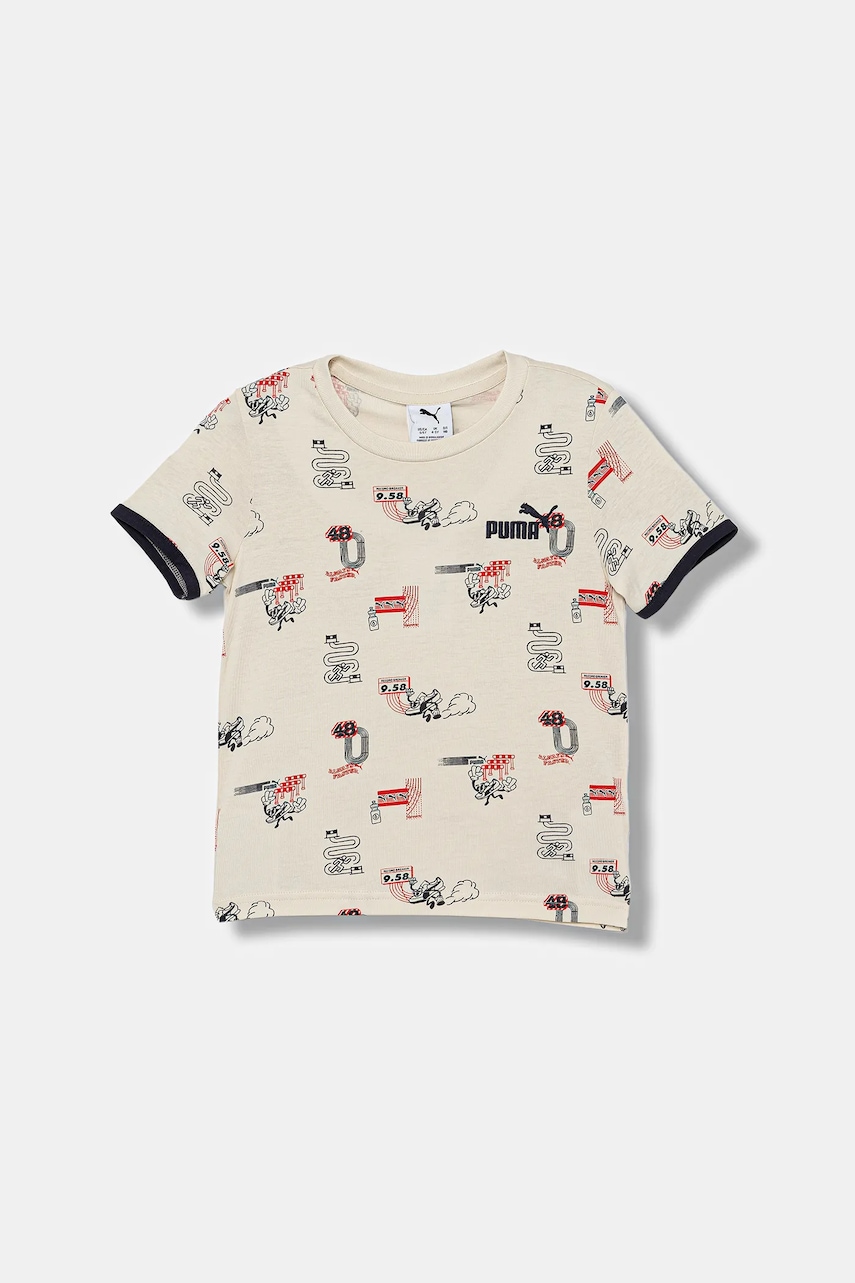 Puma  Dětské bavlněné tričko  LITTLE RUNNERS AOP Tee PS