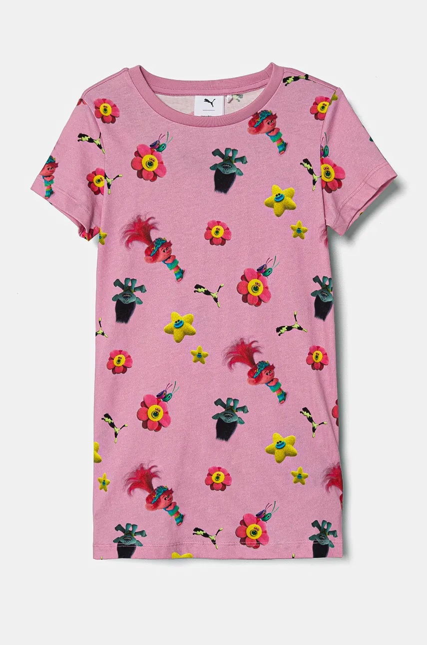 Puma  Dětské bavlněné tričko  X TROLLS Elongated Tee