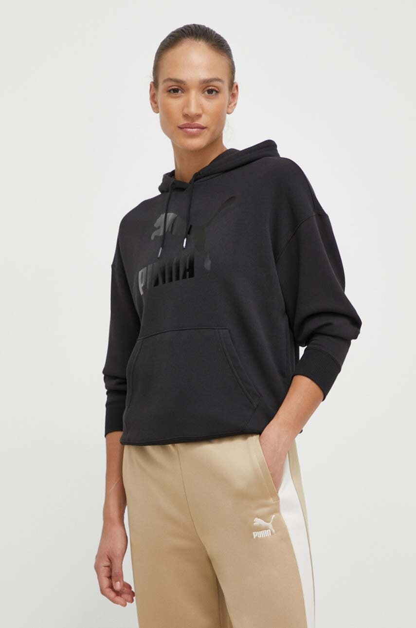 Puma  Mikina  CLASSICS Shiny Logo Hoodie