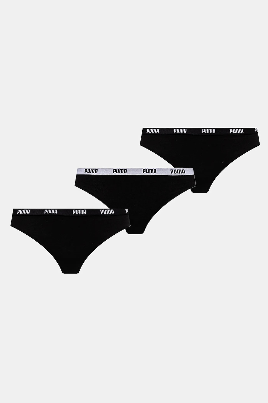 Puma  tanga dámské bavlněné s elastanem 3-pack