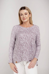 Purple blouse with sweater print mi... Me