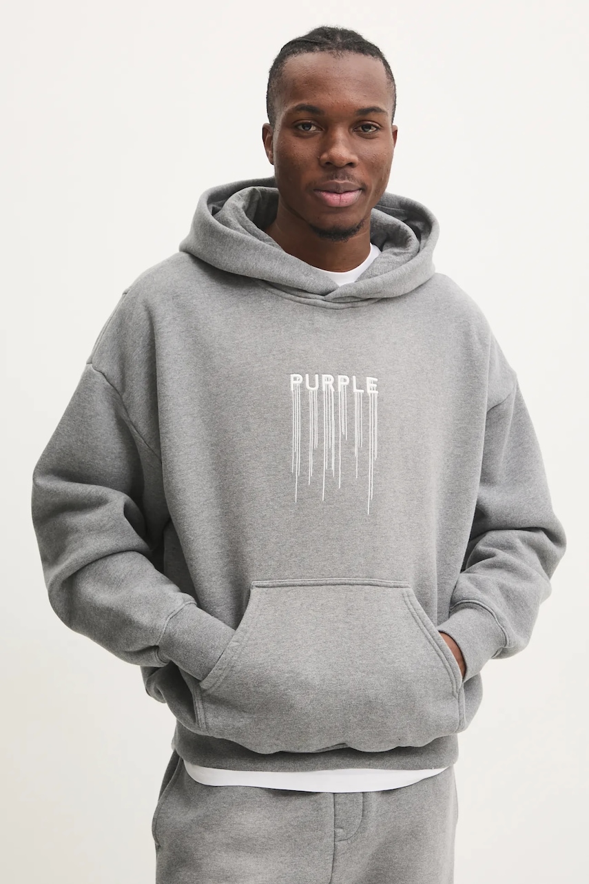 PURPLE BRAND  Bavlněná mikina  HWT FLEECE PO HOODY