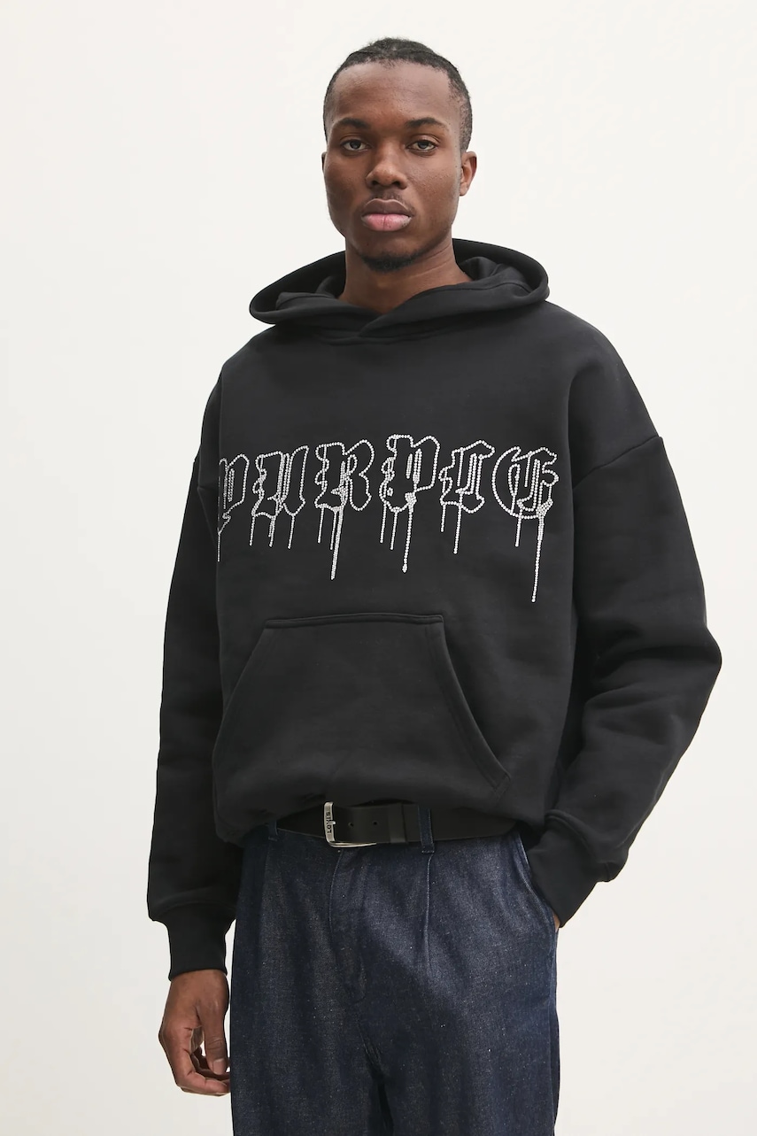 PURPLE BRAND  Bavlněná mikina  HWT FLEECE PO HOODY
