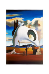 Reprodukce malovaná olejem home & lifestyle Atavistická stopa po dešti, Salvador Dali