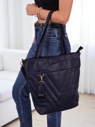 Resti Aurelia Navy Blue Shopper Bag A4 made of ecological leather, Large with a strap