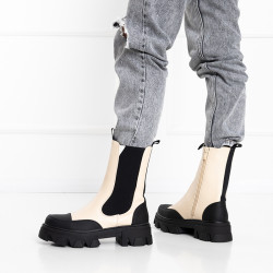 Resti Beige women's boots on a massive sole Rosidi - Footwear