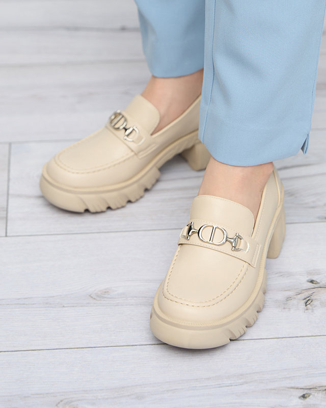 Resti Beige women's shoes on a massive Terima sole - Footwear