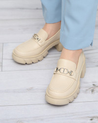 Resti Beige women's shoes on a massive Terima sole - Footwear