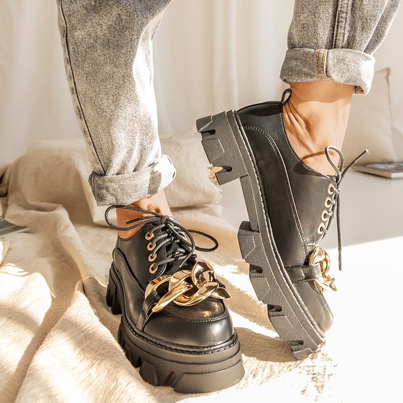 Resti Black flat shoes Eqoia - Footwear
