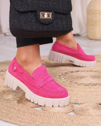 Resti Eco suede fuchsia moccasins for women Siherta