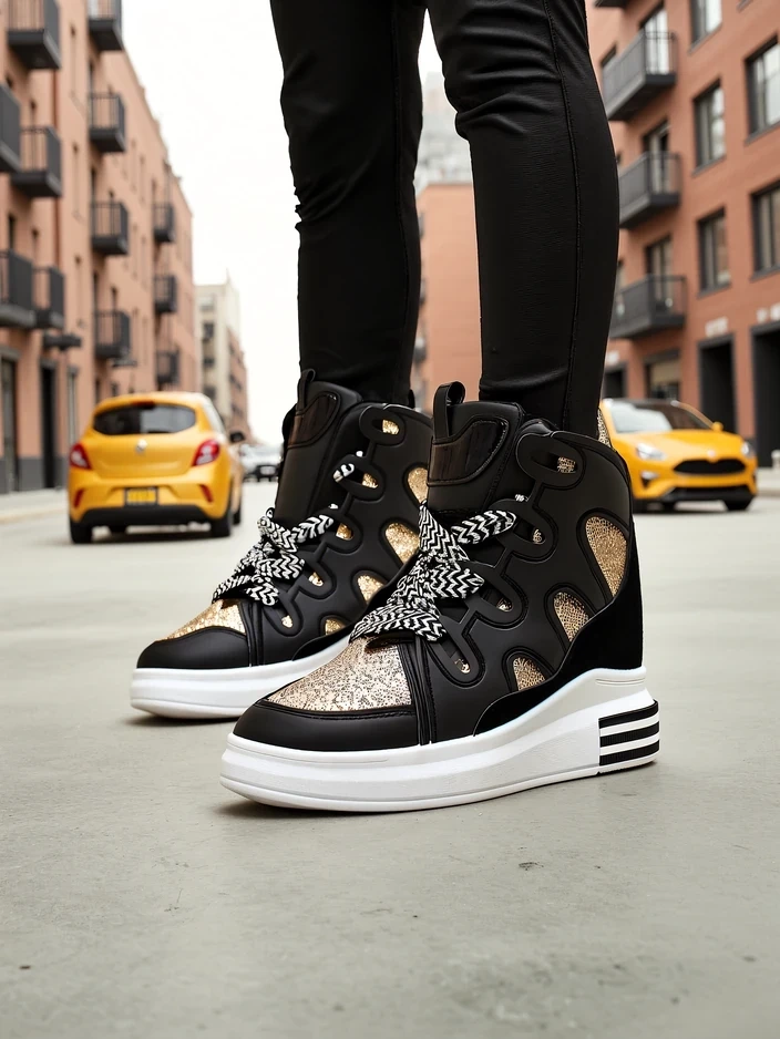 Resti High sports shoes for women with a hidden wedge Oblaffi