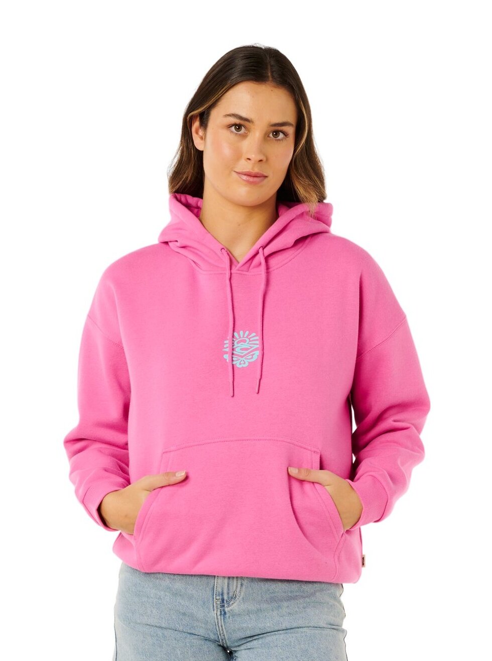 Rip curl dámská mikina Icons Of Surf Heritage Hood Super Pink | Růžová | Velikost XS