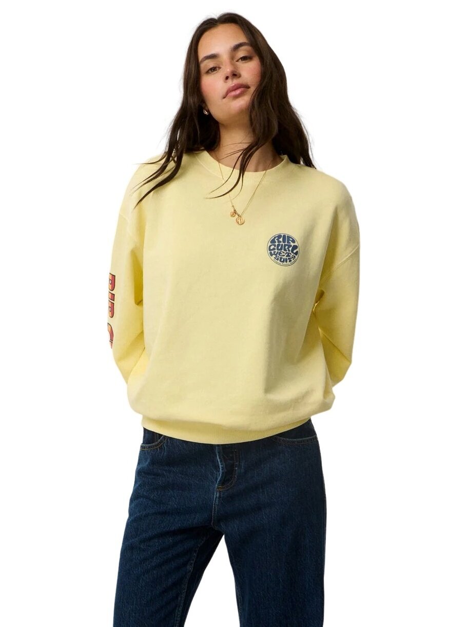 Rip curl dámská mikina Sg Heritage Oversized Fleece Soft Yellow | Žlutá | Velikost XS