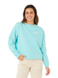 Rip curl dámská mikina Surf Puff Inspired Crew Light Sea Blue | Modrá | Velikost XS