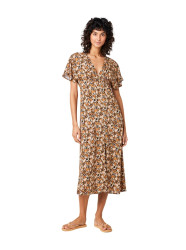 Rip curl dámské maxi šaty Sea Of Dreams Brown | Hnědá | Velikost L