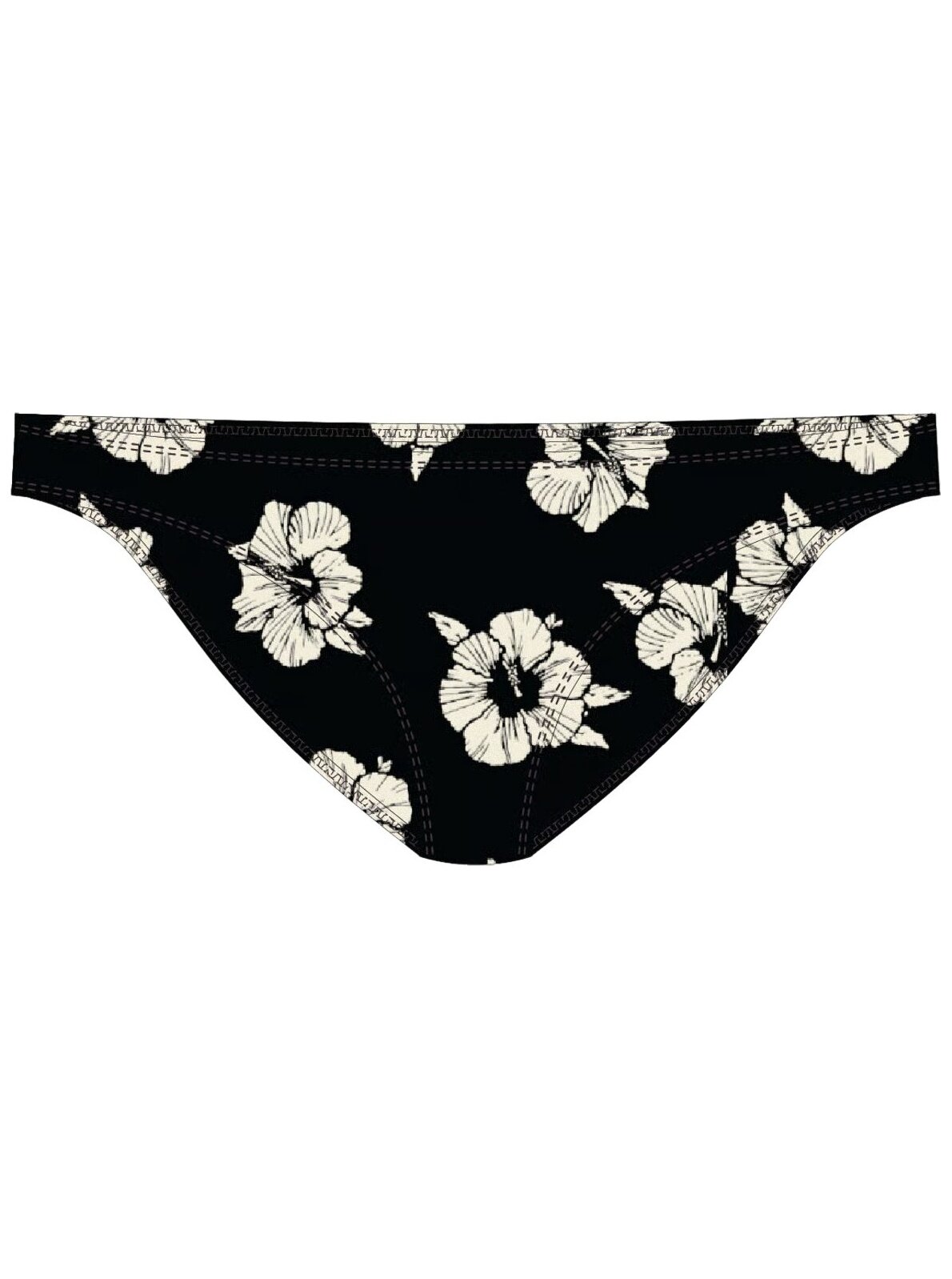 Rip curl dámské plavky Party Wave Full Black / White | Černá | Velikost M