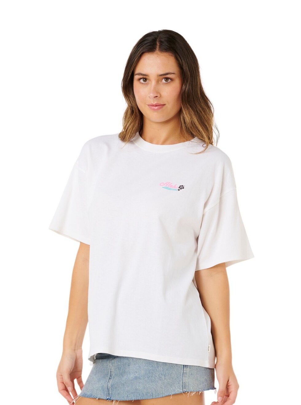 Rip curl dámské tričko Aloha Heritage Bone | Bílá | Velikost XS | 100% bavlna