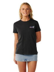 Rip curl dámské tričko Beach Days Standard Washed Black | Černá | Velikost S | 100% bavlna