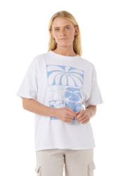 Rip curl dámské tričko Oceanic Heritage Optical White | Bílá | Velikost S | 100% bavlna