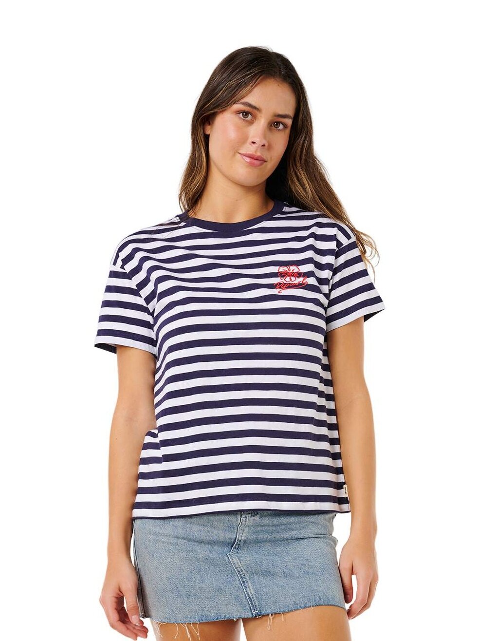 Rip curl dámské tričko Pacific Relaxed Tee Dark Navy | Modrá | Velikost S | 100% bavlna