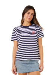 Rip curl dámské tričko Pacific Relaxed Tee Dark Navy | Modrá | Velikost S | 100% bavlna