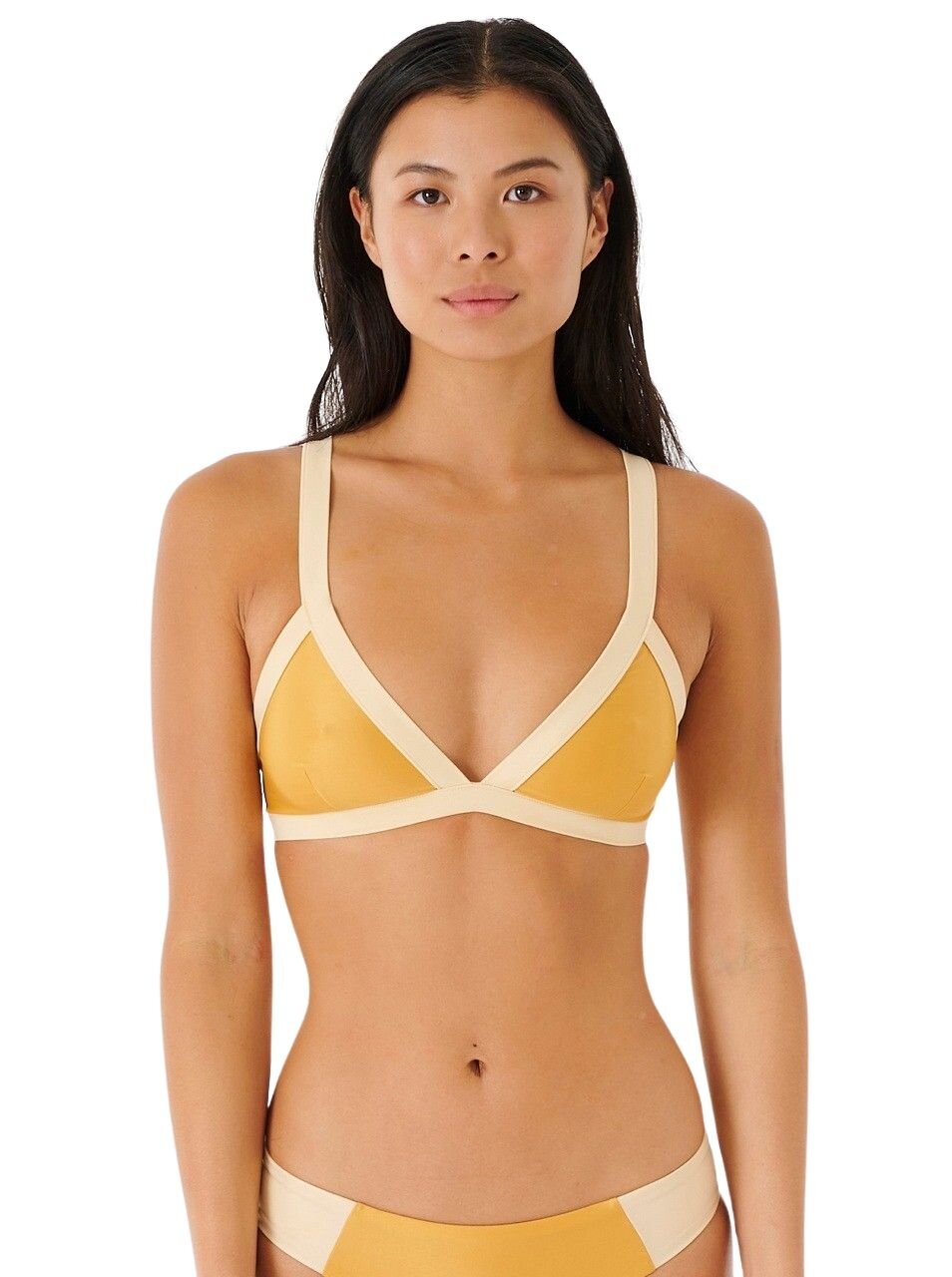 Rip curl dámský horní díl plavek Mirage Colour Block Tri Gold | Zlatá | Velikost M