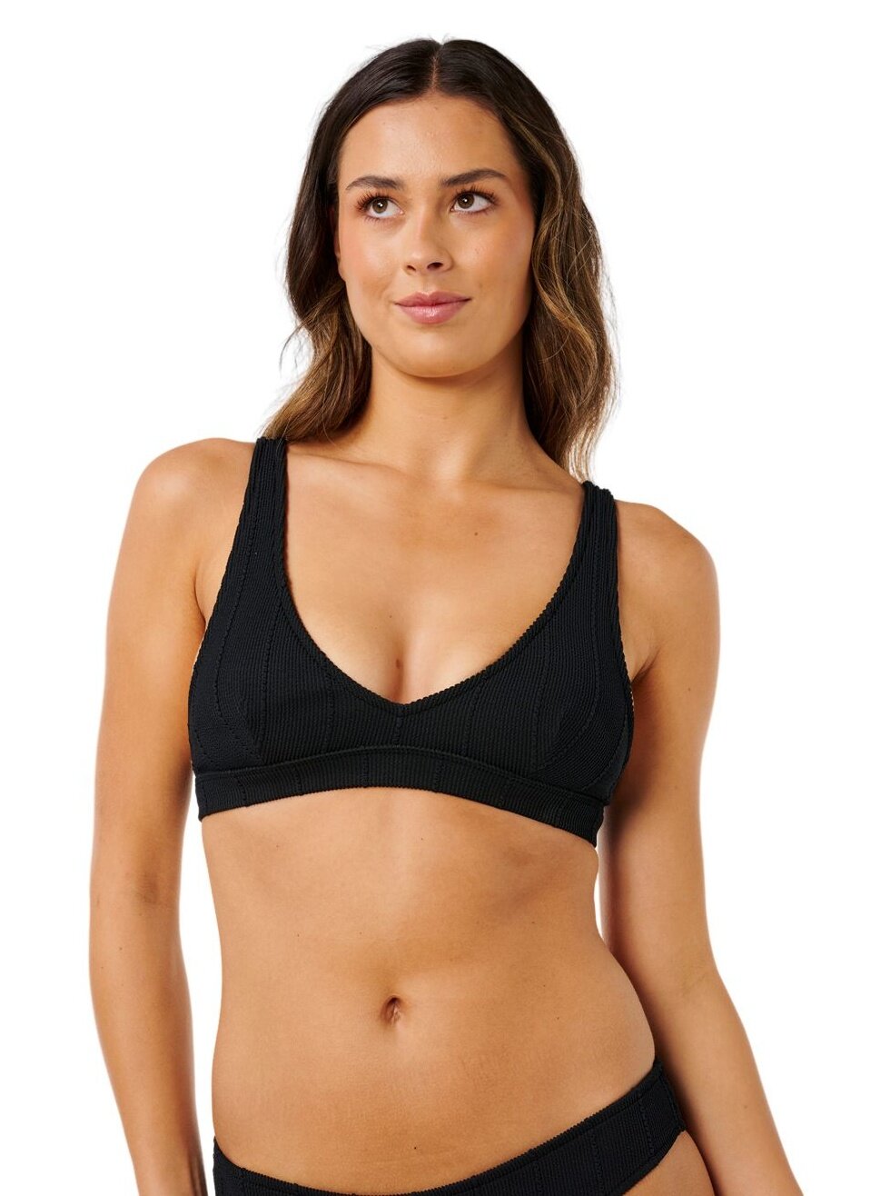 Rip curl dámský horní díl plavek Vibe Surf Multi Fit V Neck Black | Černá | Velikost S