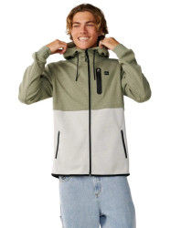 Rip curl pánská mikina Departed Bonded Dwr Zip Thru Green | Zelená | Velikost M