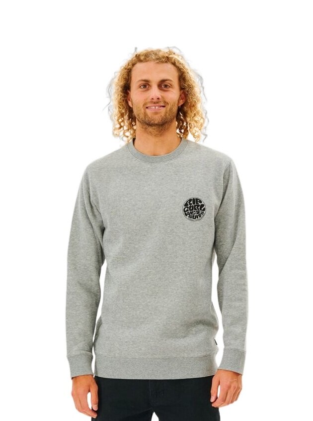 Rip curl pánská mikina Wetsuit Icon Crew Grey Marle | Šedá | Velikost M