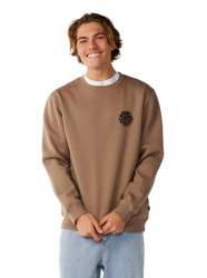 Rip curl pánská mikina Wetsuit Icon Crew Walnut | Hnědá | Velikost M