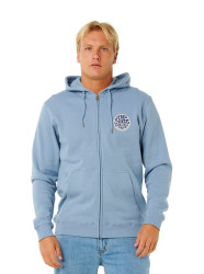 Rip curl pánská mikina Wettie Passage Icon Zip Thru Faded Denim | Modrá | Velikost M
