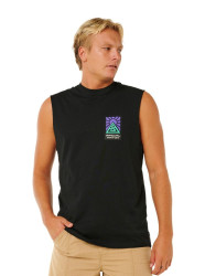 Rip curl pánské tílko Search Dawn Muscle Black | Černá | Velikost M | 100% bavlna