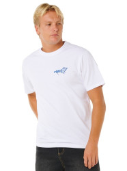 Rip curl pánské tričko Inner Visions Hack White | Bílá | Velikost M | 100% bavlna