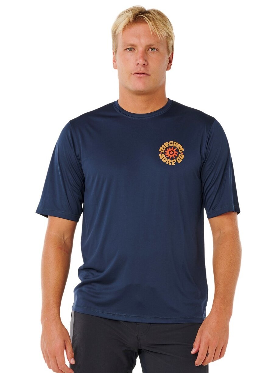 Rip curl pánské tričko Pacific Rinse Surflite Upf S/S Dark Navy | Modrá | Velikost M