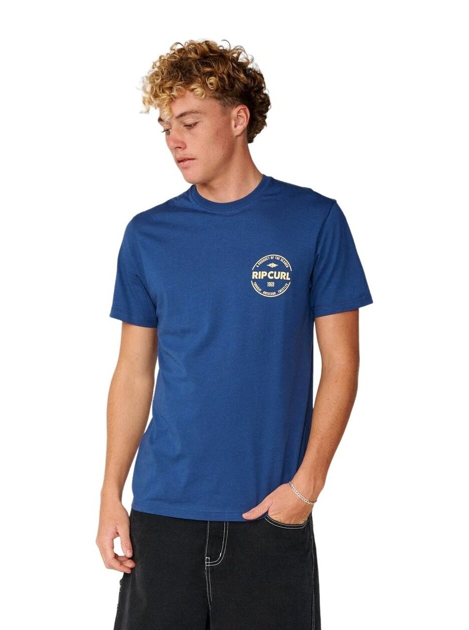 Rip curl pánské tričko Staple Light Navy | Modrá | Velikost M | 100% bavlna