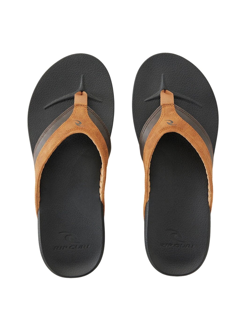 Rip curl pánské žabky Soft Top Black/Brown | Černá | Velikost 44 EU