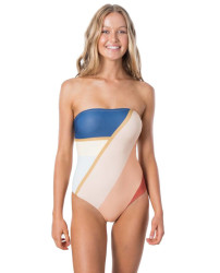 Rip curl plavky Sunsetters Block One PC - S20 Peach | Bílá | Velikost S