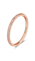 Rosato Minimalistický bronzový prsten se zirkony Allegra RZA030 50 mm