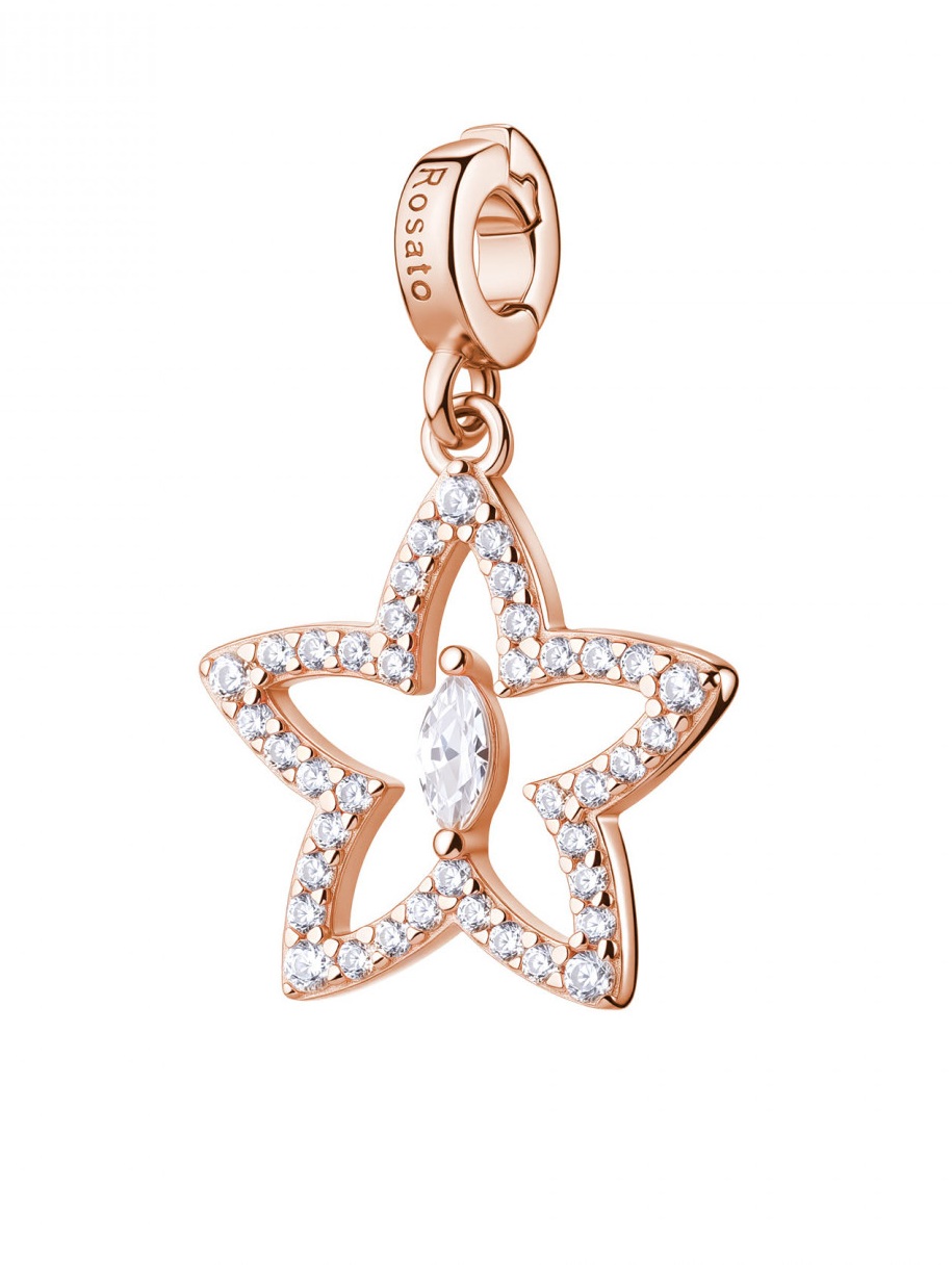 Rosato Pozlacený přívěsek Hvězda s kubickými zirkony Storie RZ261