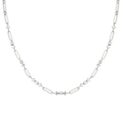 Rosefield Luxusní ocelový náhrdelník s krystaly Graduated JNGCS-J1019