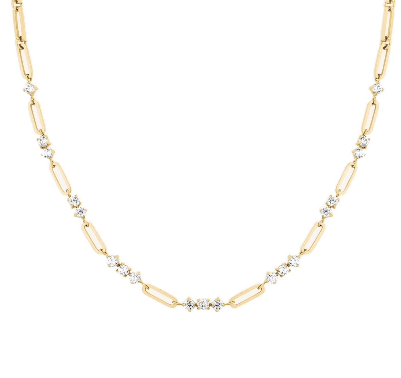 Rosefield Luxusní pozlacený náhrdelník s krystaly Graduated JNGCG-J1018