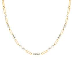 Rosefield Luxusní pozlacený náhrdelník s krystaly Graduated JNGCG-J1018