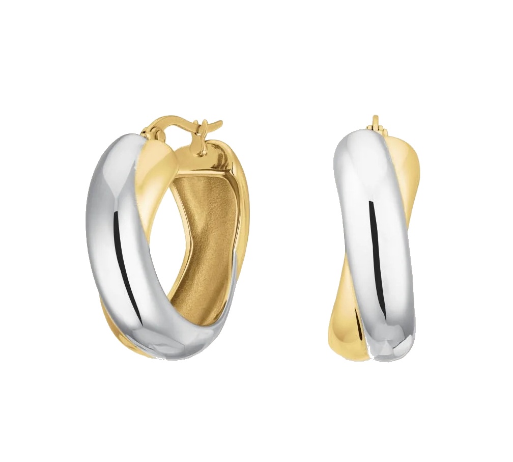 Rosefield Módní bicolor náušnice kruhy z oceli JEDCD-J978