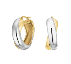 Rosefield Módní bicolor náušnice kruhy z oceli JEDCD-J978